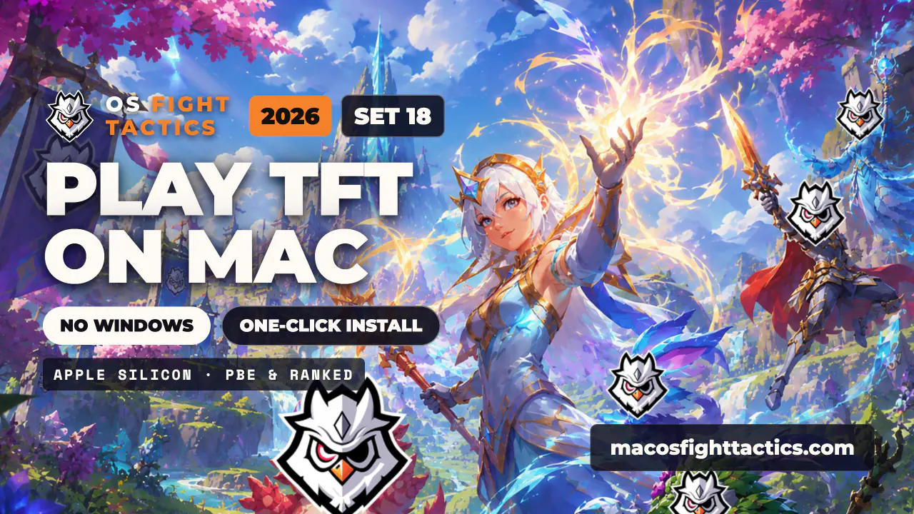 Demo video thumbnail: Teamfight Tactics and the PBE on an Apple Silicon Mac, without Windows or dual boot